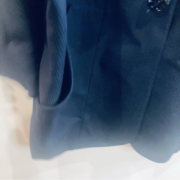 KARL LAGERFELD Sz 46 100% Wool Doleman Sleeve Pockets Large Lapel Vintage Blazer - Picture 4 of 8